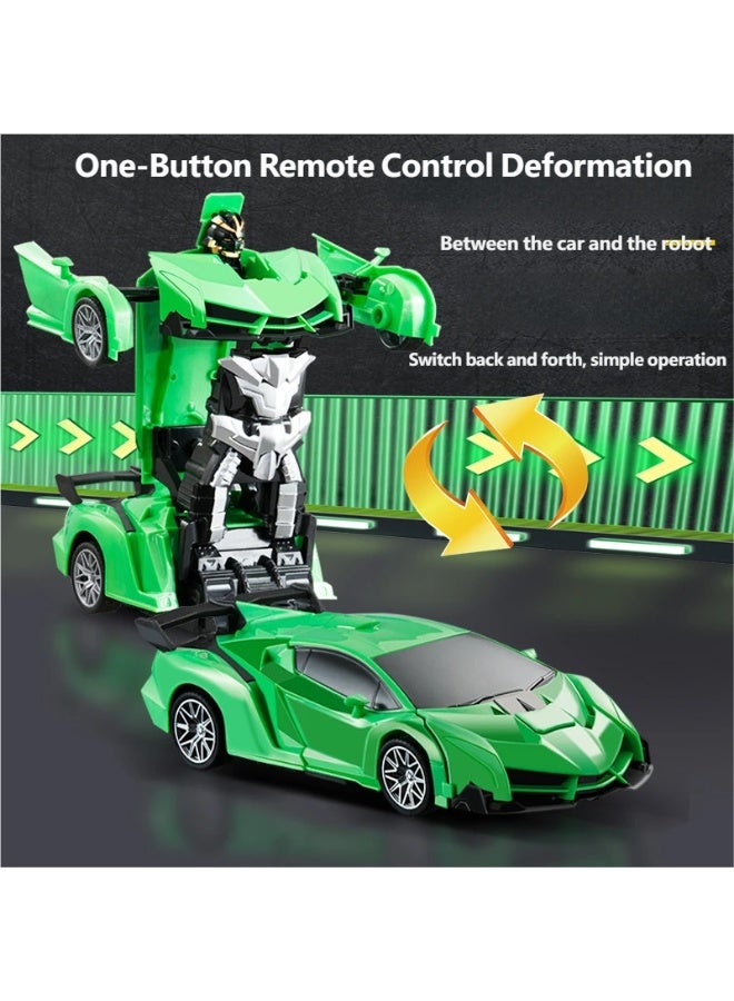 payanwin One-Button Transforming Remote Control Kids' Police Car Model, Rechargeable RC Sports Car, Toy Car for Boys - Image 2